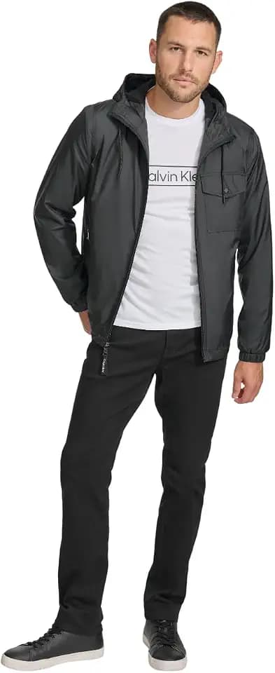 Calvin Klein Men's Lightweight Water Resistant Windbreaker Jacket
