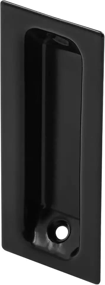 Prime-Line N 73428 1-3/8 in. Closet Door Pull, Oblong, Solid Brass, Matte Black Finish (2 Pack)