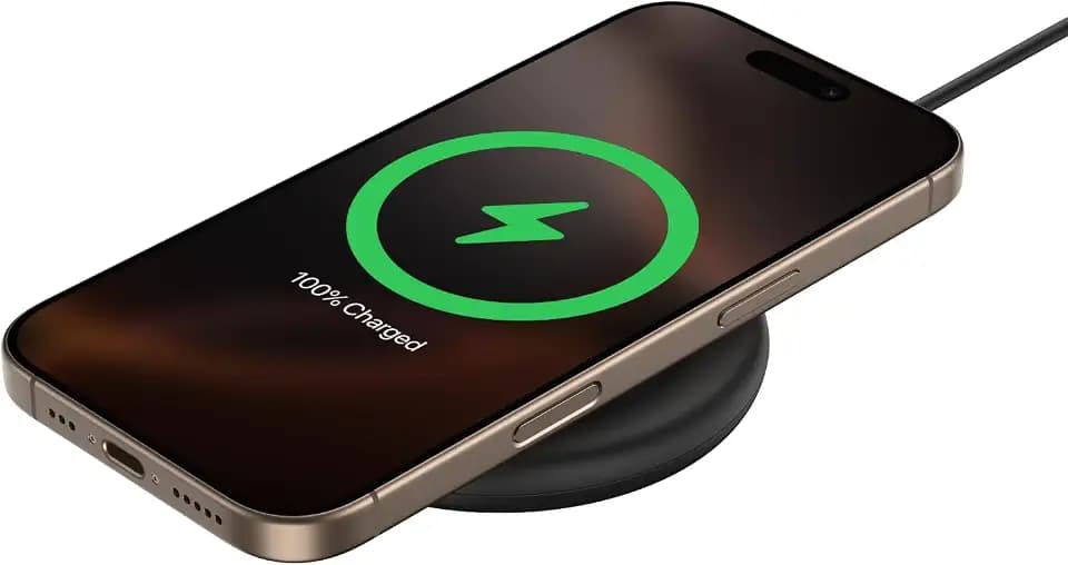 Belkin Qi2 15W Magnetic Wireless Charging Pad, Non-Slip Base