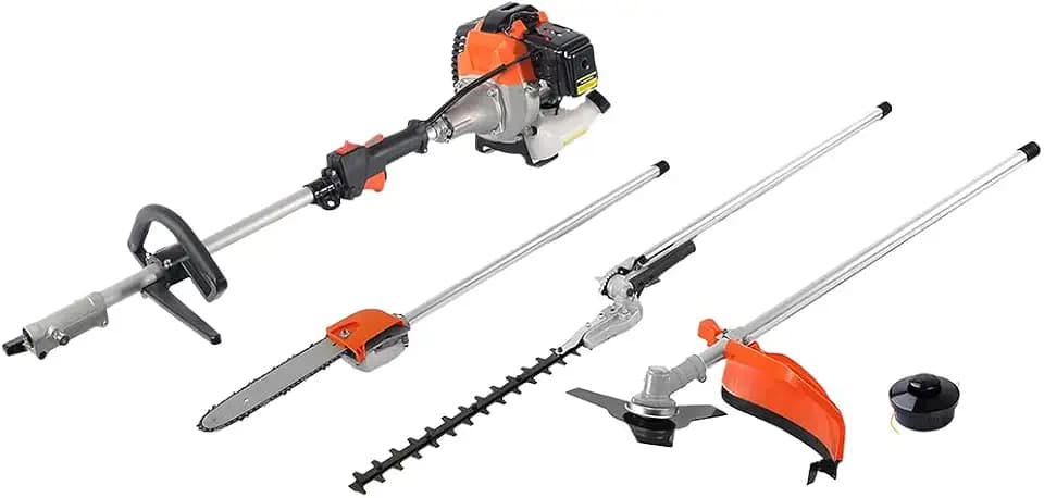 4 in 1 Multifunktions-Benzin-Rasentrimmer mit 52 ccm und 2 PS. BRICOFERR.
