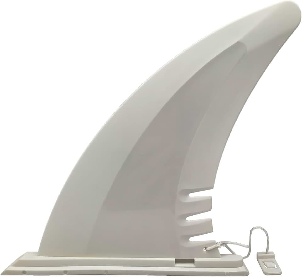 7" Paddle Board Fin Repalcement, Nylon Fiberglass Reinforced, No-Tool Installation, New Single Fin for Inflatable SUPs, Surfboard, Stand-up Paddleboard, Longboard.