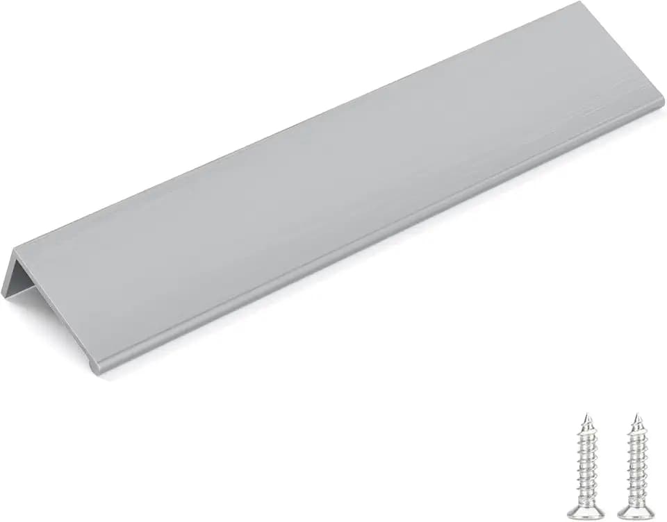 Goldenwarm 15 Pack 6-1/4in Brushed Nickel Finger Edge Pulls for Cabinets