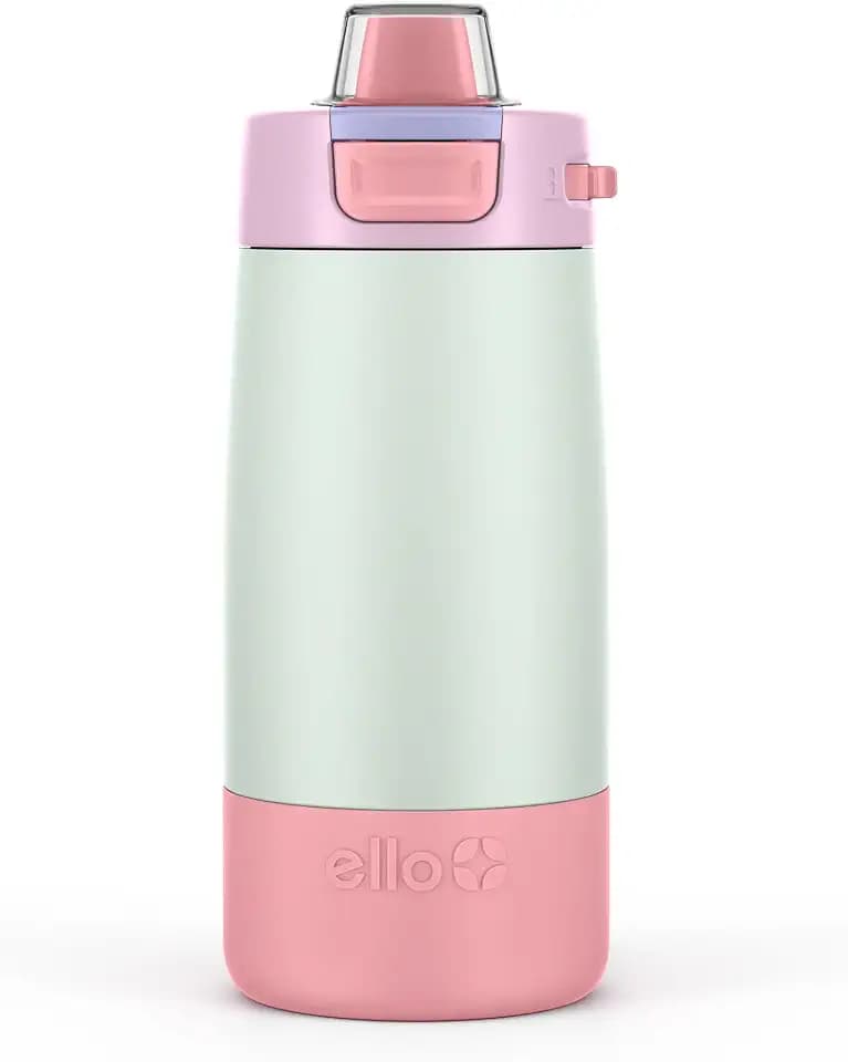 Ello Kids Colby 12oz Insulated Stainless Water Bottle with Straw, Frosted