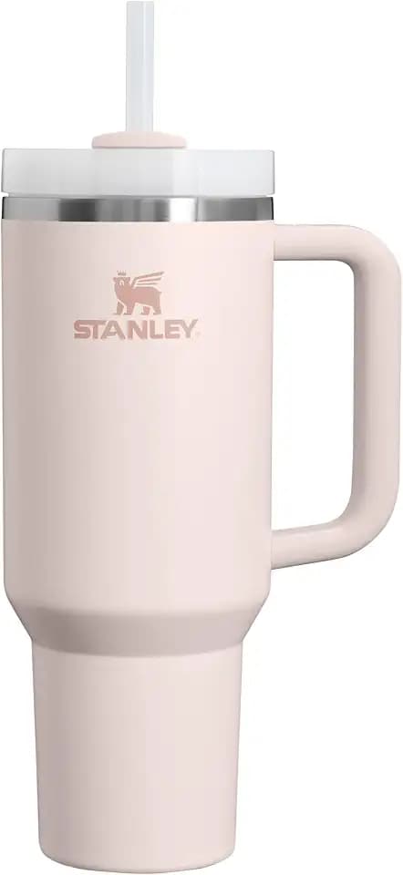 STANLEY 1913 Quencher H2.0 Flowstate Trinkflasche Mit Strohhalm 1.2L - Thermobecher Kühlt 11 Stunden - 48 Stunden Eisgekühlt - Spülmaschinenfest - Thermosflasche BPA Frei - Edelstahl - Rose