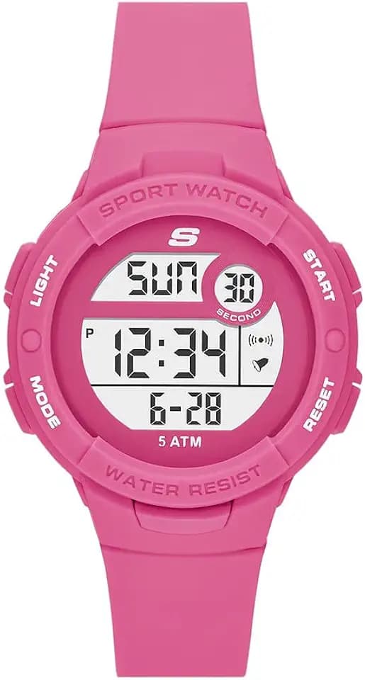 Skechers Uhr für Damen, Digitales Uhrwerk mit Polyurethan-Armband