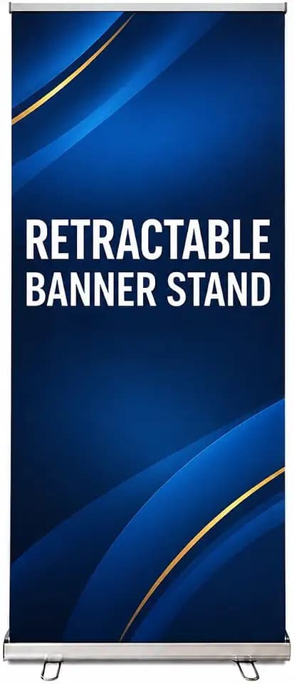 33.5“x80” Standard Retractable Banner Stand (STAND ONLY) with Padded Carrying Bag for Tradeshow and Events (1 UNIT)