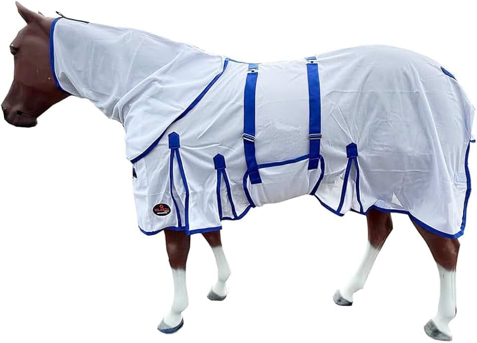 HILASON Horse Fly Sheet Breathable Mesh UV Protection Mosquito Bug Summer
