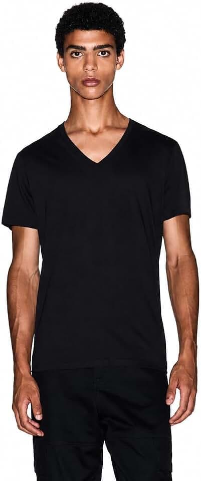 Armani Exchange Men's Pima Cotton Jersey Short Sleeve V-Neck T-Shirt