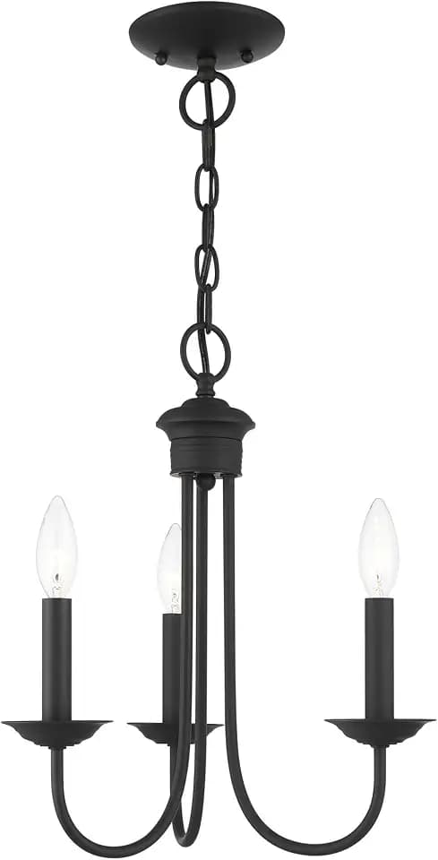 Livex Lighting 42683-04 3-Light Ceiling Light, Black