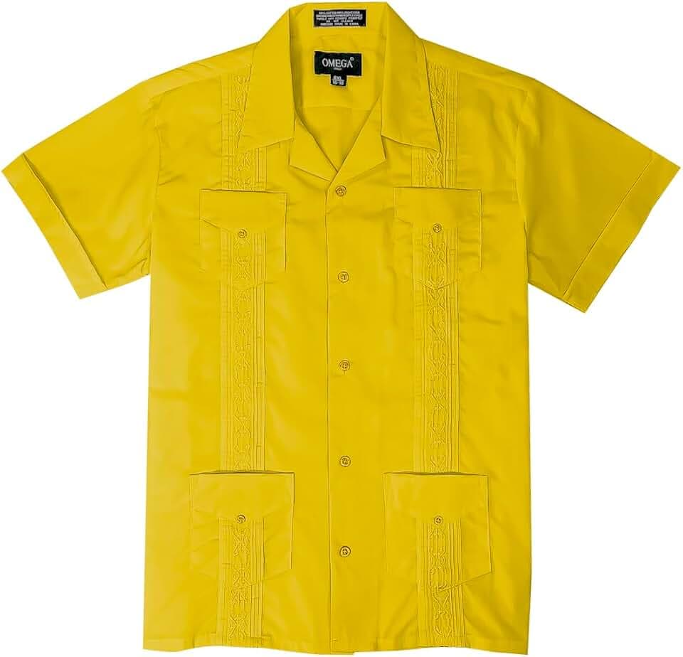 Kids Boys Guayabera Short Sleeve Cuban Shirt Wedding Beach Baptism-Juniors