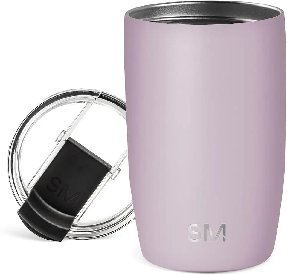 Simple Modern Thermobecher Kaffeebecher to go mit Klappdeckel | Isolierter Edelstahl-Kaffeebecher | Geschenke für Frauen und Männer | Voyager | 350ml | Lavender Mist