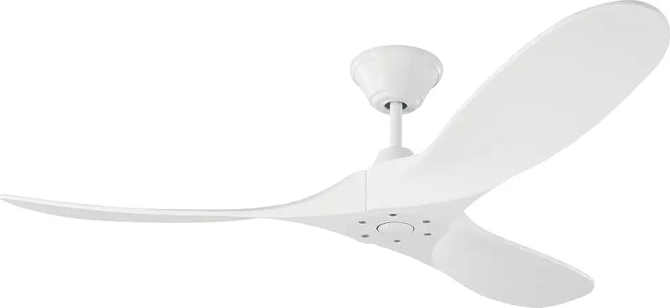 Monte Carlo 3MAVR52RZW Maverick II Energy Star 52" Outdoor Ceiling Fan with Remote Control, 3 Balsa Wood Blades, Matte White