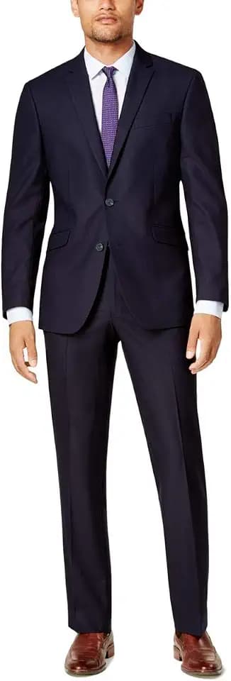 Kenneth Cole New York Men's Performance Fabric Slim Fit Suit