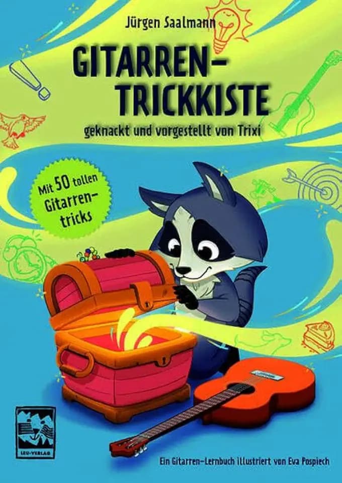 Gitarren-Trickkiste: Mit 50tollen Gitarrentricks, geknackt und vorgestellt von Trxi. Ein Gitarren-Lernbuch illustriert von Eva Pospiech.