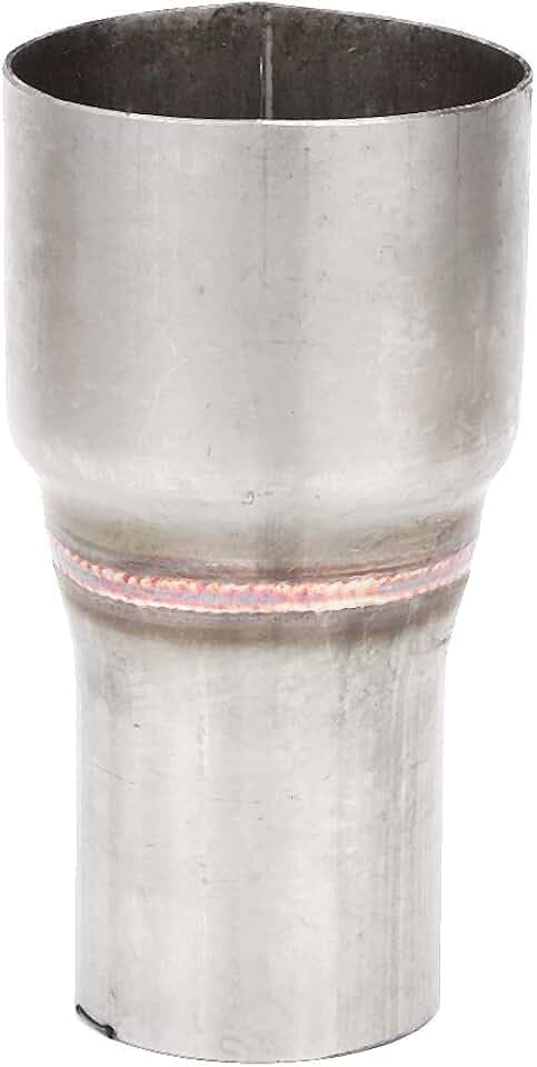 Reducer Adapter, 304 Stainless Steel 63mm/2.5in to 45mm/1.75in Exhaust Reducer Connector Pipe Standard Straight Coupler Tube with Hole