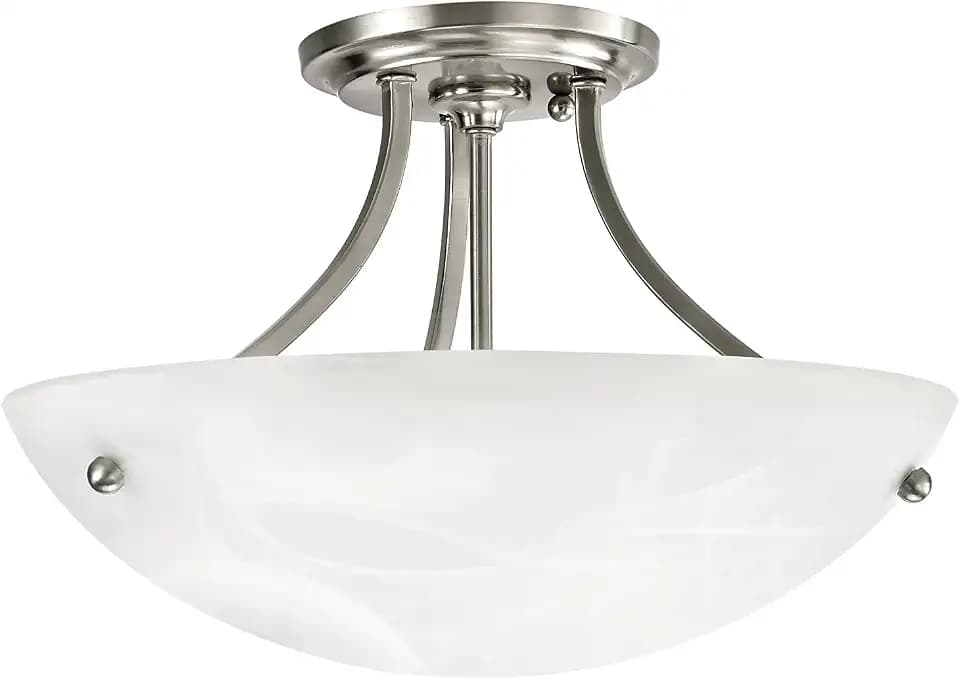 Miseno ML7750 2 Light 16" Wide Semi-Flush Bowl Ceiling Fixture - Brushed Nickel