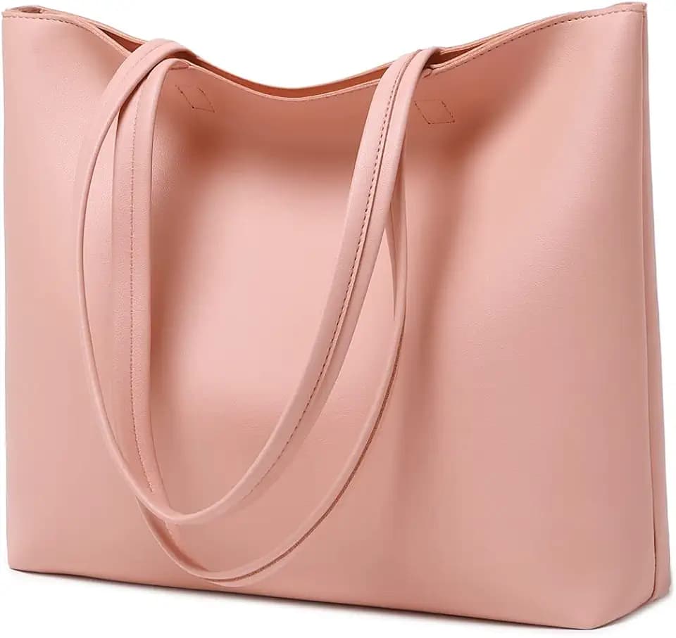 MEEGIRL Damen-Tragetaschen, einfache PU-Leder-Handtaschen, Arbeit, Schule, Einkaufstasche für Damen, mit Reißverschluss und Innentasche