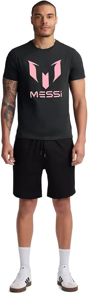Messi Men's Wingstar Logo Tee, Lifestyle Short Sleeve T-Shirt