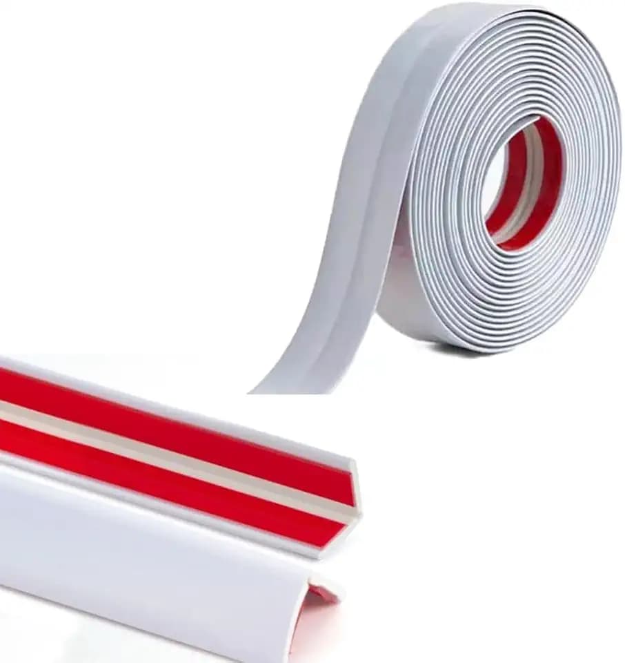 10 m PVC-Innen-/Außeneckverkleidung, selbstklebend, zum Abziehen und Aufkleben, Vinyleinfassung für Fliesen und Wandkanten, Außeneckleiste, 2 cm