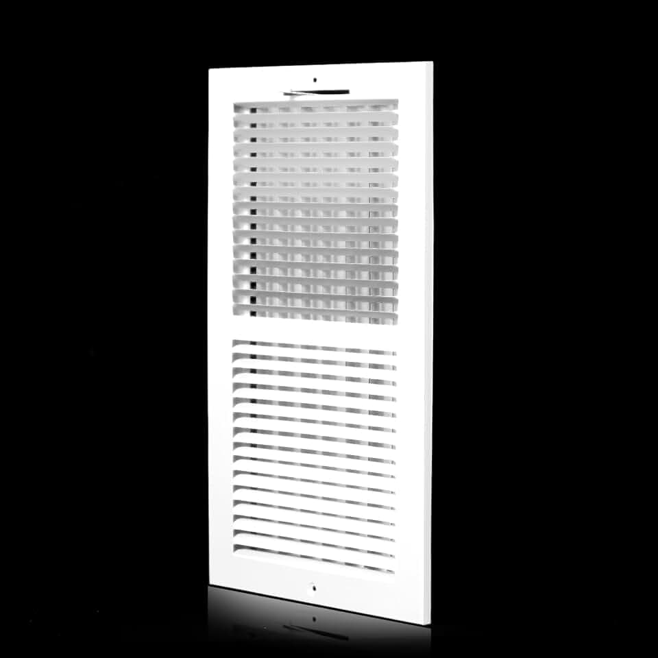 16x8 Vent Register [Duct Opening], Vent Covers for Home Ceiling, Two-Way Ventilation Register, Adjustable Solid Steel Wall Register Vent Cover(16"W x 8"H [Duct Opening])