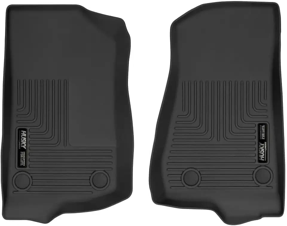 Husky Liners X-act Contour Floor Mats | Fits 2018-2026 Jeep Wrangler JK/JL, 2020-2026 Jeep Gladiator | Front Row, 2-pc Black - 54531