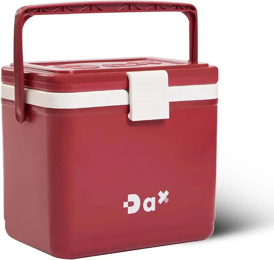DA 12/26 Quart Small Portable Hard Cooler Ice Chest with Carry Handle, Keeps Cool Up to 72 Hours, Lightweight Insulated Cooler for Lunch, Picnics, Camping, Travel