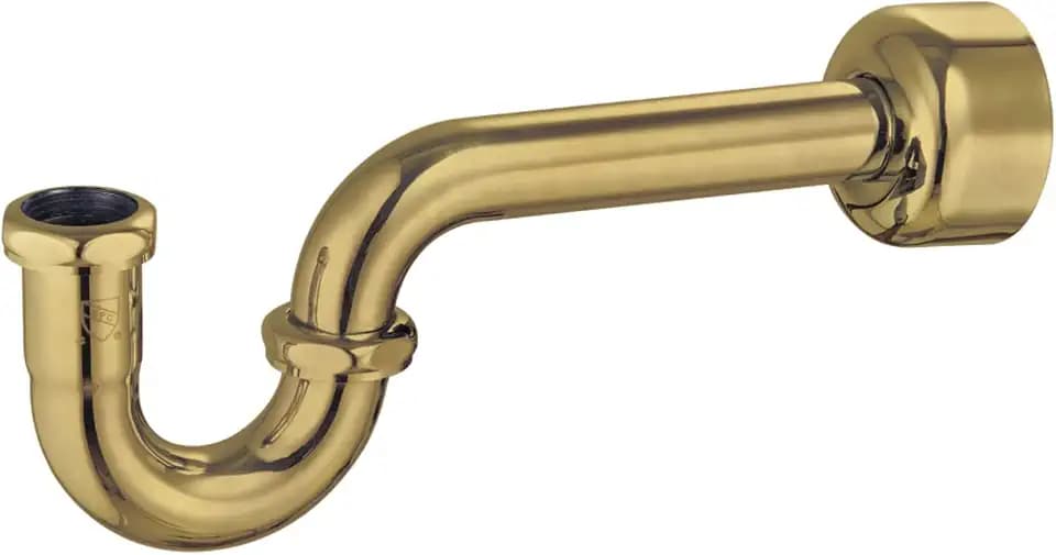 Kingston CC8147 Circlet 1-1/4" Brass P-Trap, 18 Gauge, Brushed Brass