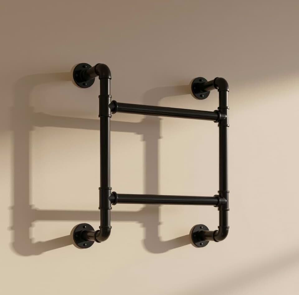 2-Stufige Wandmontierte Leiter – Metallleiter mit 2 Sprossen