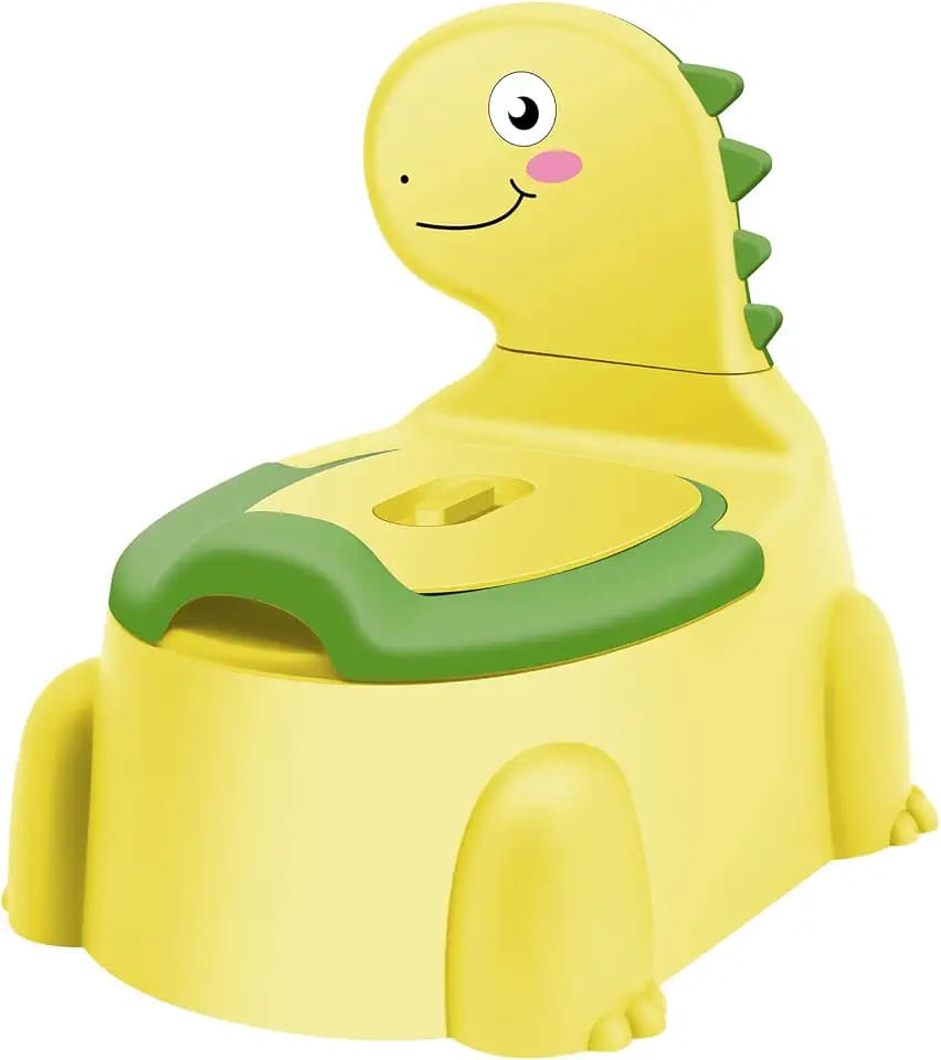 Töpfchen Toilettensitz Kinder Kindertoilette Baby Abhaltetöpfchen Toilette Dinosaurier Themen, Lern Toilette Mit Rückenlehne, Babytoilette, Bequem, Rutschfest, Spritzwassergeschützt und Geruchshemmend