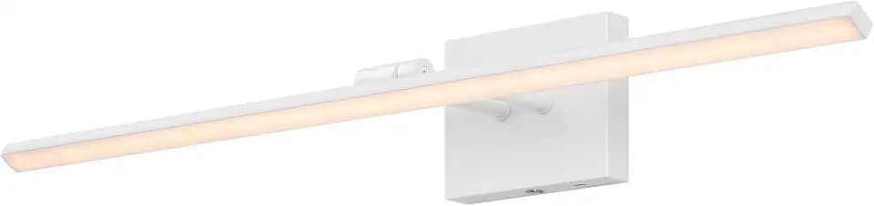 JONATHAN Y Santino 28" LED Rechargeable Swivel Picture Light, White