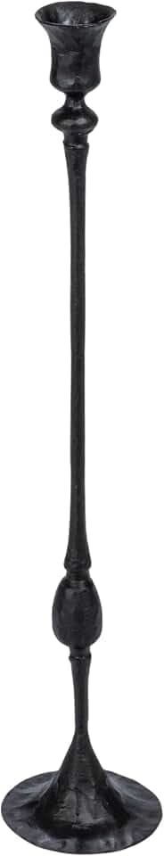 Creative Co-Op Tall Decorative Hand-Forged Metal Taper Holder, Black