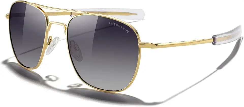 MERRY'S Square Aviator Sunglasses for Men Women Polarized UV400 S8636