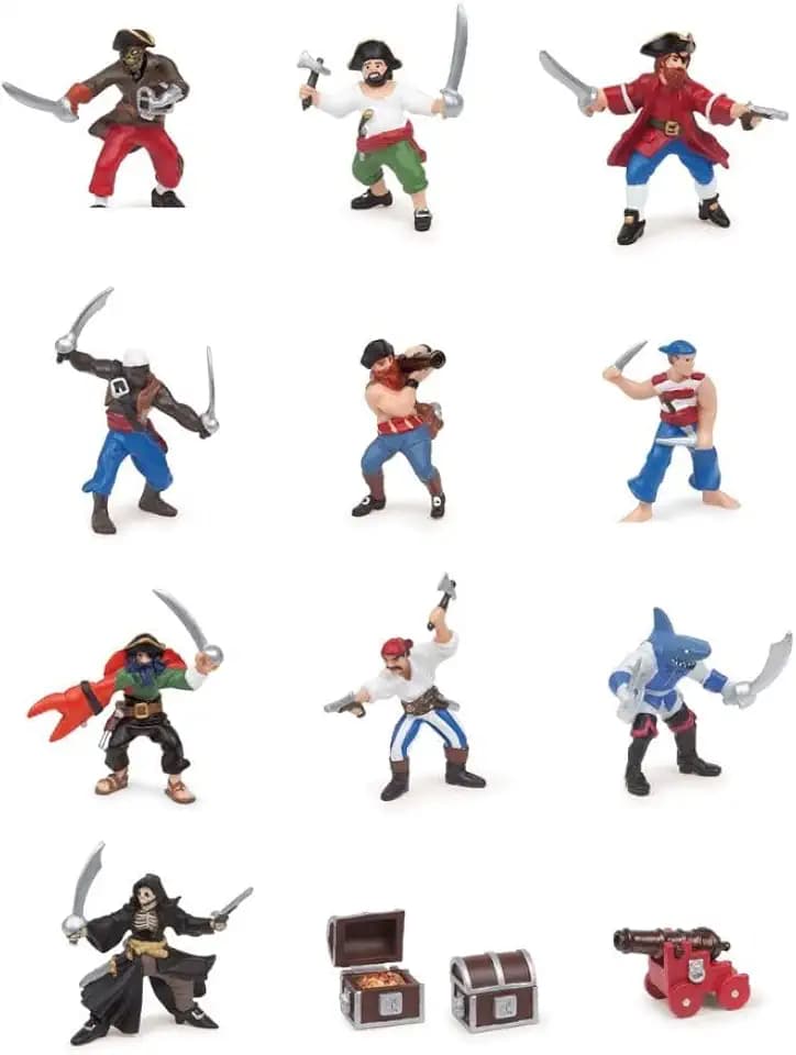 Mini-Piraten-Korsaren-Figuren 12er-Set, Piraten-Kollektion, ab 3 Jahren