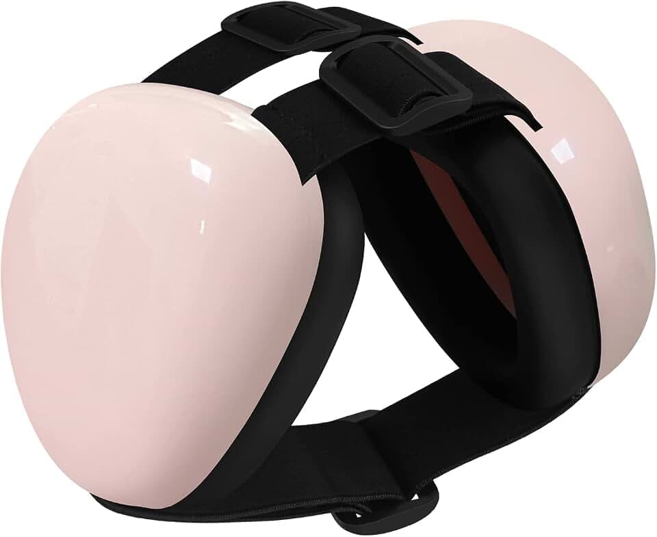 derYEP Dog Earmuffs for Hearing Protection 29dB NRR Ear Muffs Noise Protection (Medium, Pink)