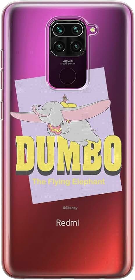 ERT GROUP Handyhülle für Xiaomi REDMI Note 9 Original und offiziell Lizenziertes Disney Muster Dumbo 005 optimal an die Form des Handy angepasst, teilweise transparent