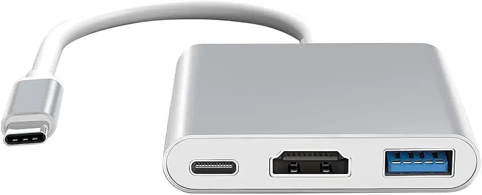 3-IN-1 USB-C Multifunktions-Adapter mit 4K HDMI, USB-A 3.0 und USB-C Ports – Plug & Play für TV/Monitor