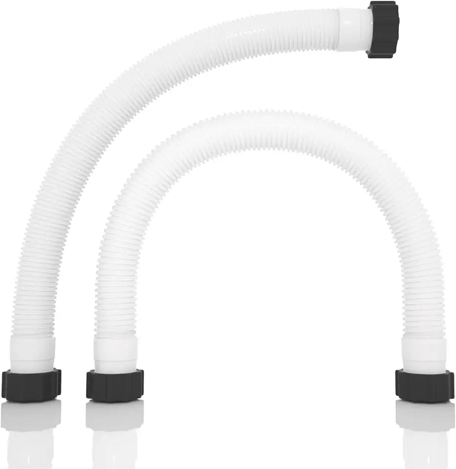 POOLWHALE 1.5" x 20" Above Ground Pool Pump Hose Replacement, 2 Pcs