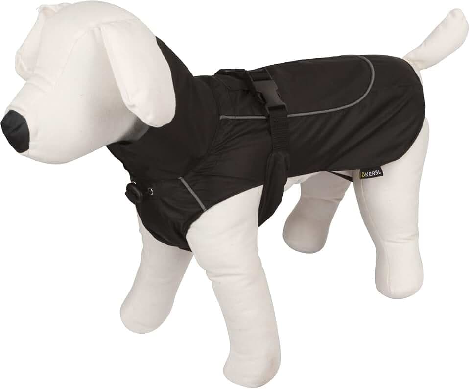 Kerbl Pet Regenmantel Forks schwarz M, 40cm