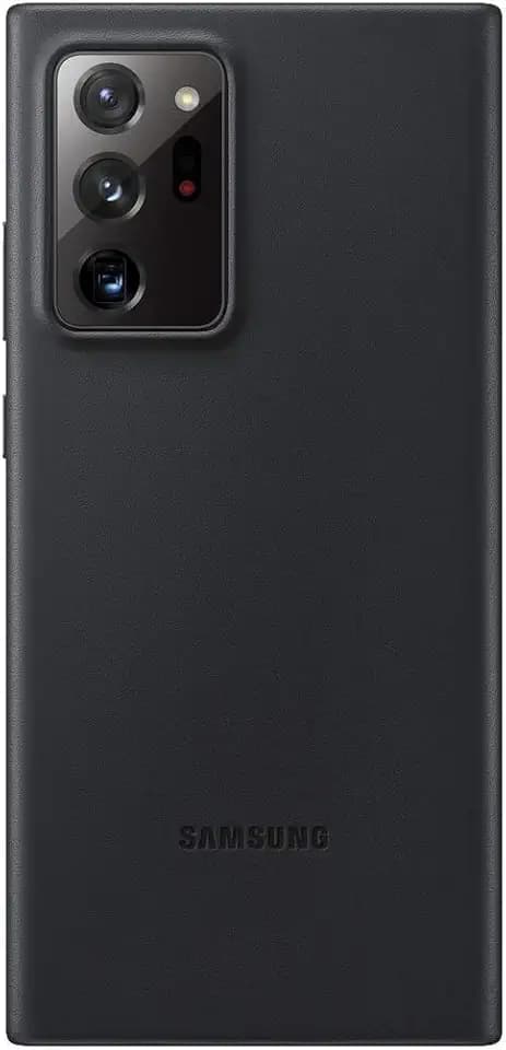 Samsung Leather Smartphone Cover EF-VN985 für Galaxy Note20 Ultra 5G Handy-Hülle, echtes Leder, Schutz Case, stoßfest, premium, schwarz - 6.7 Zoll