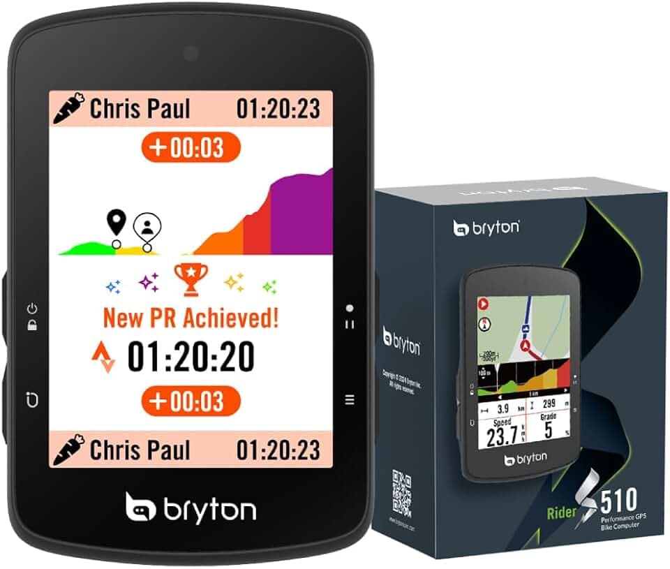 Bryton Rider S510 2,8 Zoll Farb-LCD-Touchscreen-GPS-Fahrradcomputer, Offline-US-Karte, kompatibel mit Fahrradradar, 30 Stunden Lange Akkulaufzeit, wasserdicht
