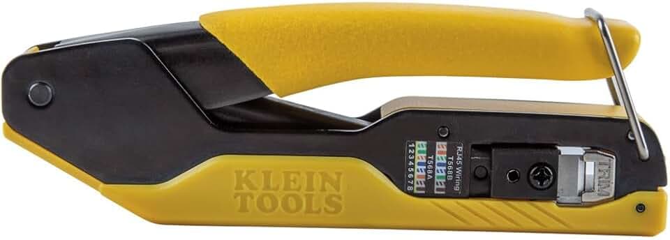 Klein Tools VDV226-005 Compact Modular Data Cable Crimping Tool, for Pass-Thru RJ45 Connectors