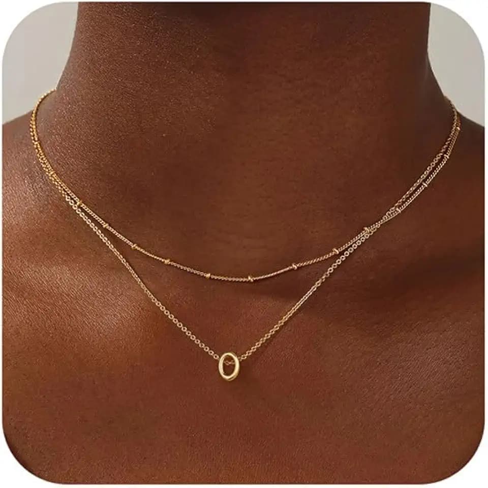 Yoosteel Layered Initial Necklaces for Women Teen Girls Letter A-Z Necklace