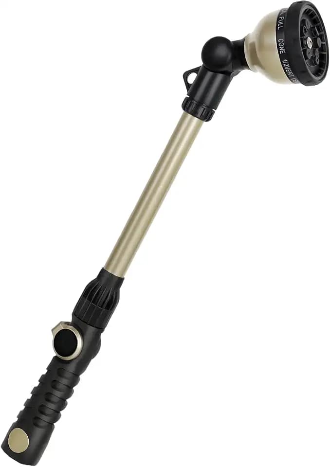 RESTMO Heavy Duty Watering Wand, Metal Garden Hose Nozze Sprayer