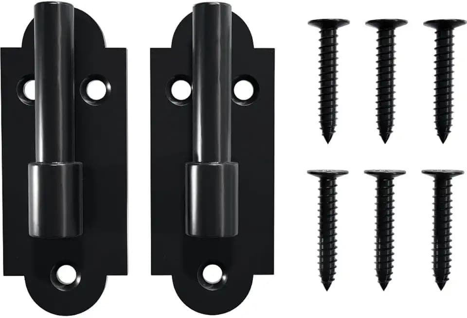 SteelTek Pintel on Plate with 1/2" Offset (Sold as Pair), 304 Stainless Steel, Powder Coated Black
