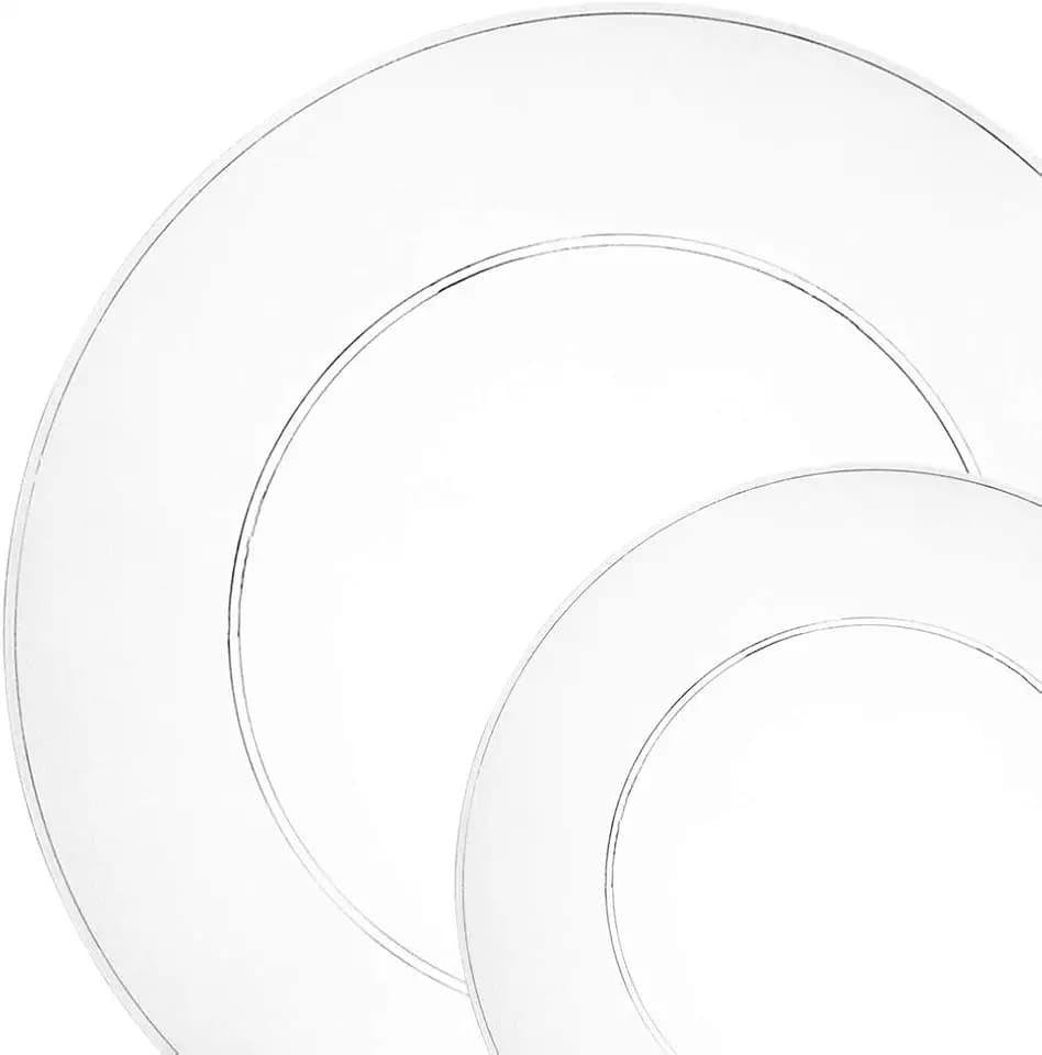 Clear Plastic Plates, 10.25 Inch, Case of 240 (12 packs x 20)