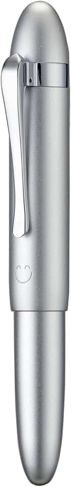 HONG DIAN M1 Fountain Pen Fine Nib, Silver & Submarine Shape Aluminium Short Mini Pocket Travel Pen