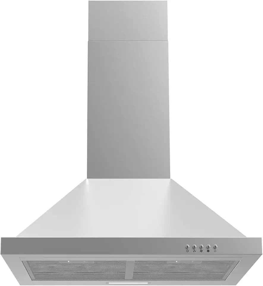 PKM 6090V Dunstabzugshaube | Wandhaube | Inklusive Kohlefilter | Edelstahl | 60 cm | LED Beleuchtung | Energieeffizienzklase A++