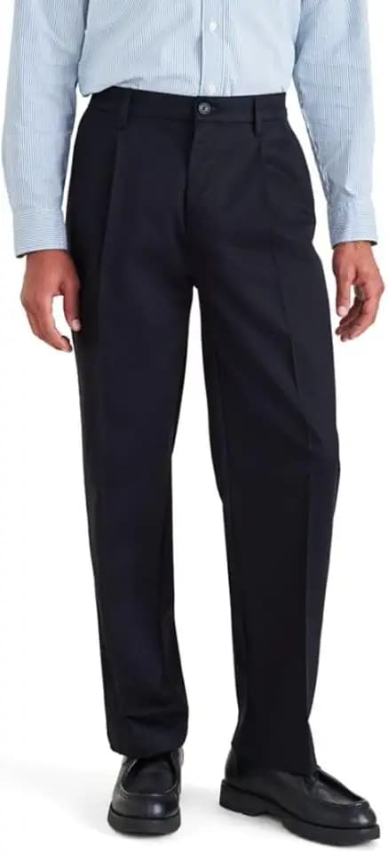 Relaxed Fit Signature Iron Free Khaki with Stain Defender Pants - Pleated