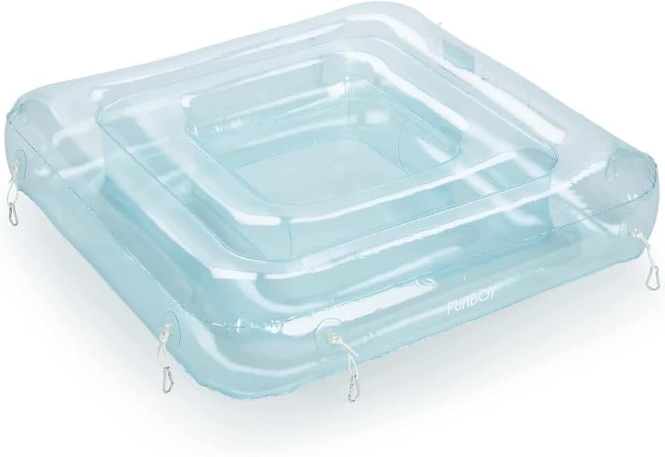 FUNBOY Clear Blue Chaise Connection Inflatable Drink Cooler