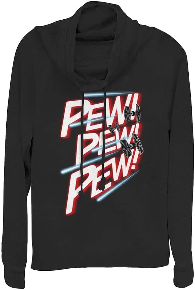 STAR WARS Pew Women's Cowl Neck Long Sleeve Knit Top